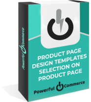Product page design templates selection on product page