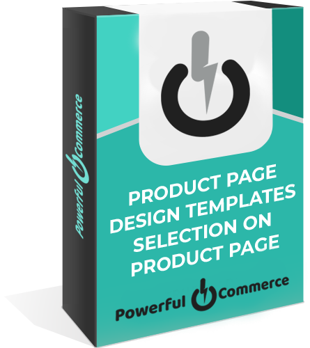 Product page design templates selection on product page